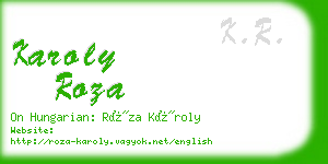 karoly roza business card